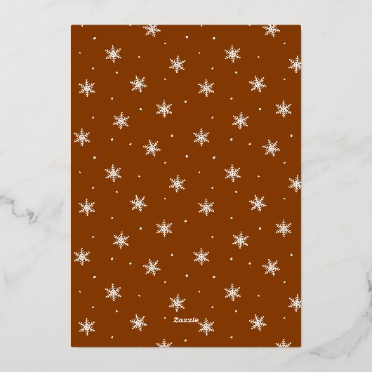 Modern Merry Signature Script Gingerbread Foto Folie Feestdagenkaart (Achterkant)