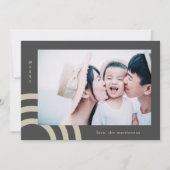 Modern Merry Taupe en Gray kerstfotokaart (Voorkant)