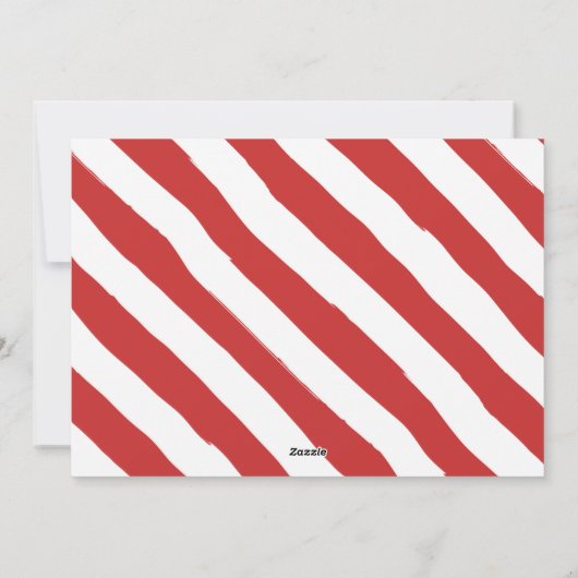 Modern Merry Two Photo Kerstmis Red Holiday Card Feestdagenkaart (Achterkant)