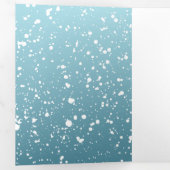 Modern Merry Winter Mint Swashes Foto Drieluik Wenskaart (Binnenzijde eerst)