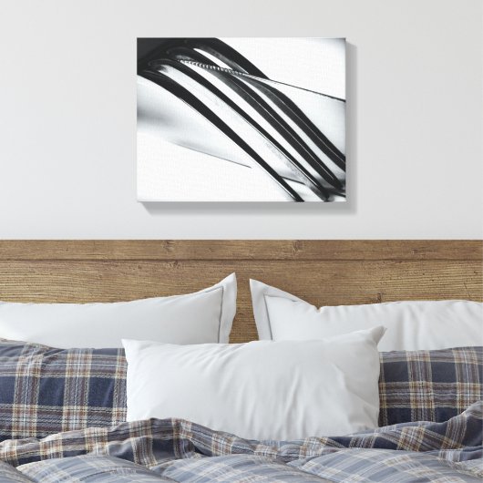 Modern Mes en Vork Canvas Afdruk (Insitu (Slaapkamer))