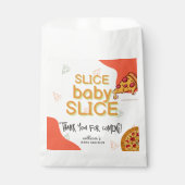 Modern Messy Slice Baby Slice Pizza Baby shower Bedankzakje (Voorkant)