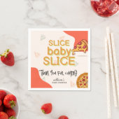 Modern Messy Slice Baby Slice Pizza Baby shower Servet (Insitu)