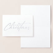 Modern, met de hand gemaakt Kerstscript Folie Kaarten (Display)