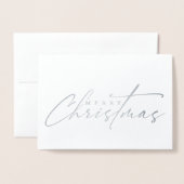 Modern, met de hand gemaakt Kerstscript Folie Kaarten (Voorkant met envelop)