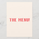 Modern met de hand getekende vork mes retro eigenz menu (Achterkant)