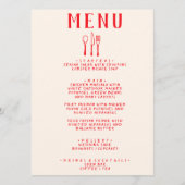 Modern met de hand getekende vork mes retro eigenz menu (Voorkant)