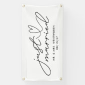 Modern met Hart Gewoon Getrouwd Auto Banner (Verticaal)