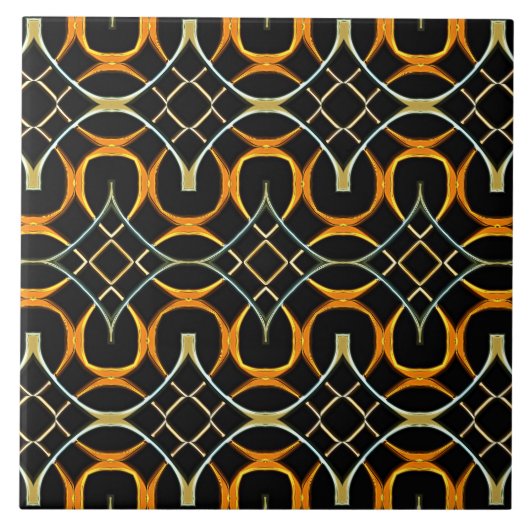 Modern metaal Keltische knopen patroon Tegeltje (Voorkant)