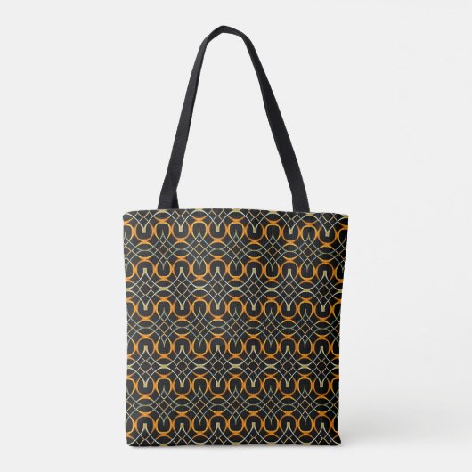 Modern metaal Keltische knopen patroon Tote Bag (Achterkant)