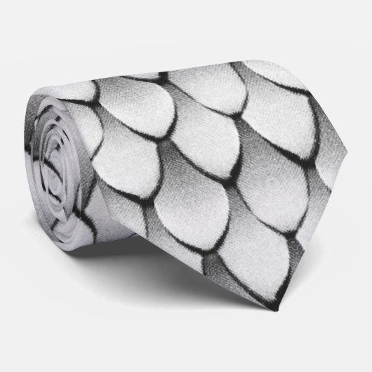 Modern metaal visschaliepatroon stropdas (Opgerold)