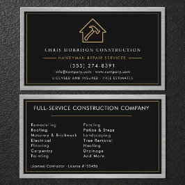 Modern Metal Construction Handyman Visitekaartje