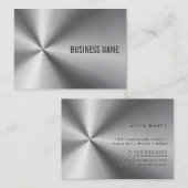 Modern Metal Professional Bold & Elegant Visitekaartje (Voorkant / Achterkant)