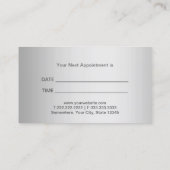 Modern Metal Silver Dental Appointment Afsprakenkaartje (Achterkant)