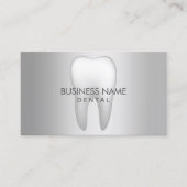 Modern Metal Silver Dental Appointment Afsprakenkaartje (Voorkant)