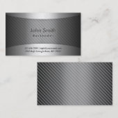Modern Metal Stripes Bartender Visitekaartje (Voorkant / Achterkant)