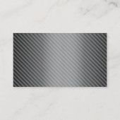 Modern Metal Stripes Bartender Visitekaartje (Achterkant)