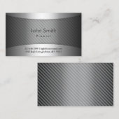 Modern Metal Stripes Pianist Visitekaartje (Voorkant / Achterkant)