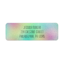 Modern Metalfolie Retouradreslabel Etiket