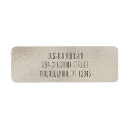 Modern metalfolie retouradreslabel etiket