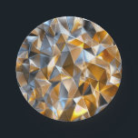 Modern Metallic Abstract Gold Silver Geometric Papieren Bordje<br><div class="desc">Faceted geometric shapes in shimmering gold and silver tones.</div>