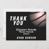 Modern Metallic Ball Black Bedankt Coach Kaart (Voorkant)