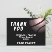 Modern Metallic Ball Black Bedankt Coach Kaart (Staand voorkant)