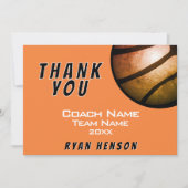 Modern Metallic Ball Black Bedankt Coach Kaart (Voorkant)