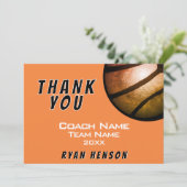 Modern Metallic Ball Black Bedankt Coach Kaart (Staand voorkant)