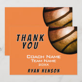 Modern Metallic Ball Black Bedankt Coach Kaart (Voorkant / Achterkant)