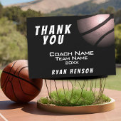 Modern Metallic Ball Black Bedankt Coach Kaart