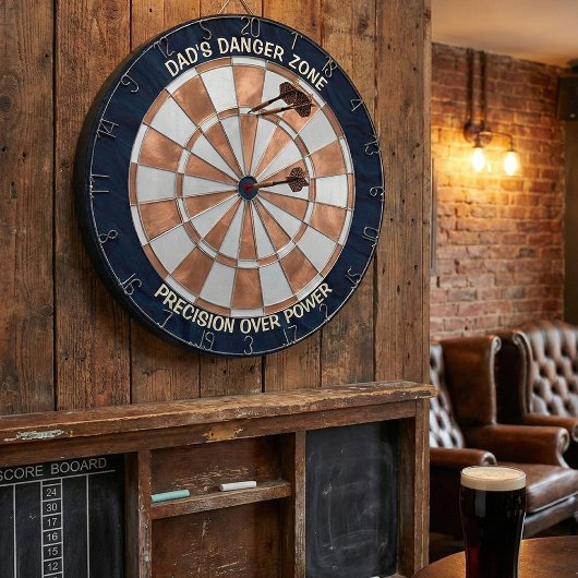 Modern Metallic Copper & Navy Blue Custom Dartbord
