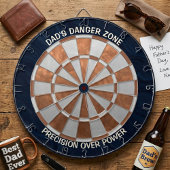 Modern Metallic Copper & Navy Blue Custom Dartbord