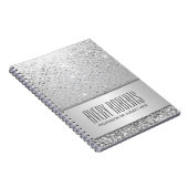 Modern Metallic Elegant zilver Notitieboek (Rechterzijde)