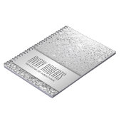 Modern Metallic Elegant zilver Notitieboek (Linkerzijde)