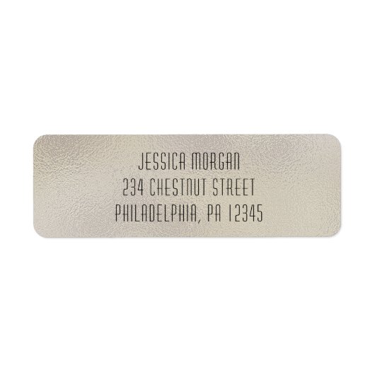 Modern Metallic Folie Retouradreslabel Etiket (Voorkant)