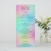 Modern Metallic Folie Wedding Vrijgezellenfeest Me Menu (Staand voorkant)