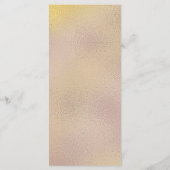 Modern Metallic Folie Wedding Vrijgezellenfeest Me Menu (Achterkant)