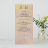Modern Metallic Folie Wedding Vrijgezellenfeest Me Menu (Staand voorkant)