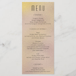 Modern Metallic Folie Wedding Vrijgezellenfeest Me Menu