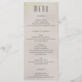 Modern Metallic Folie Wedding Vrijgezellenfeest Me Menu