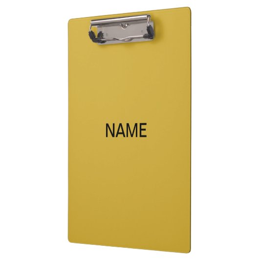 Modern Metallic Gold Clipboard with Custom Text Klembord (Links)