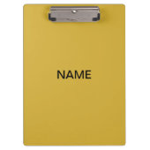 Modern Metallic Gold Clipboard with Custom Text Klembord (Voorkant)