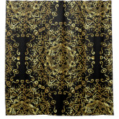 Modern Metallic Gold Mandela Douchegordijn (Voorkant)