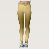 Modern Metallic Goud met Rand Leggings (Voorkant)