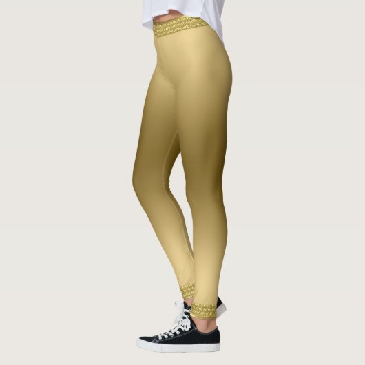 Modern Metallic Goud met Rand Leggings (Links)
