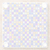 Modern Metallic Grid Glass Onderzetter Glazen Onderzetter (Achterkant)