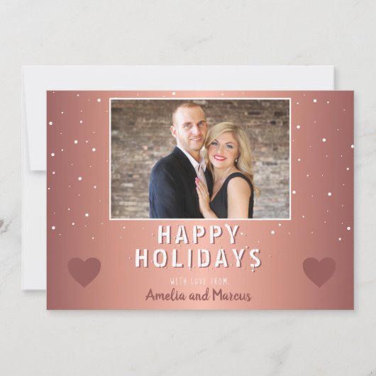 Modern Metallic Heart Snowflake (Voorkant)