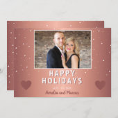 Modern Metallic Heart Snowflake (Voorkant / Achterkant)