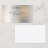 Modern Metallic look Elegant Eenvoudige Sjabloon Visitekaartje (Voorkant / Achterkant)